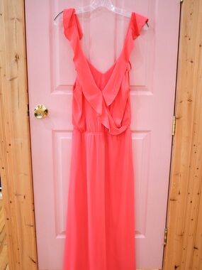 banana republic red pleated dress Banana Republic Red A-Line Dress Womens 8 Sleeveless V Neck Pleated